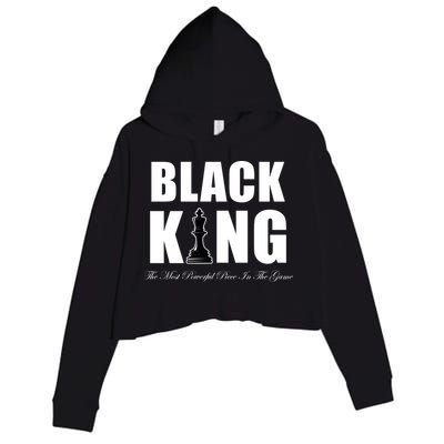 Black King The Most Powerful Piece In The Game African Pride Crop Fleece Hoodie