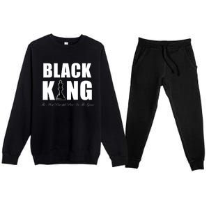 Black King The Most Powerful Piece In The Game African Pride Premium Crewneck Sweatsuit Set