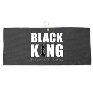 Black King The Most Powerful Piece In The Game African Pride Large Microfiber Waffle Golf Towel