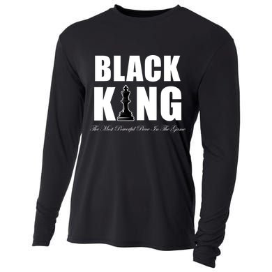 Black King The Most Powerful Piece In The Game African Pride Cooling Performance Long Sleeve Crew