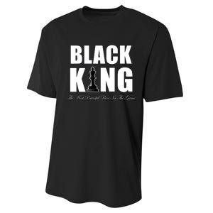 Black King The Most Powerful Piece In The Game African Pride Performance Sprint T-Shirt