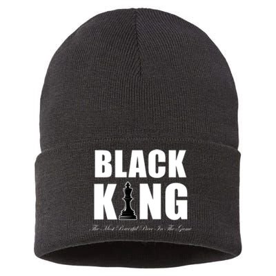 Black King The Most Powerful Piece In The Game African Pride Sustainable Knit Beanie