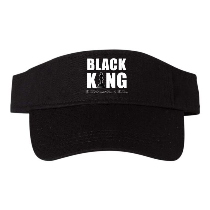 Black King The Most Powerful Piece In The Game African Pride Valucap Bio-Washed Visor