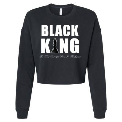 Black King The Most Powerful Piece In The Game African Pride Cropped Pullover Crew