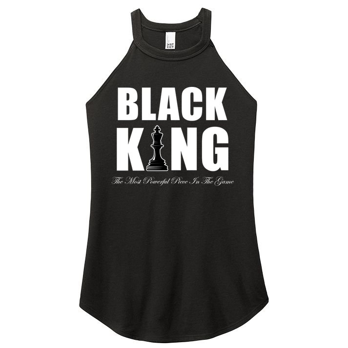 Black King The Most Powerful Piece In The Game African Pride Women's Perfect Tri Rocker Tank