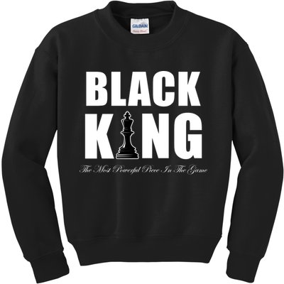 Black King The Most Powerful Piece In The Game African Pride Kids Sweatshirt