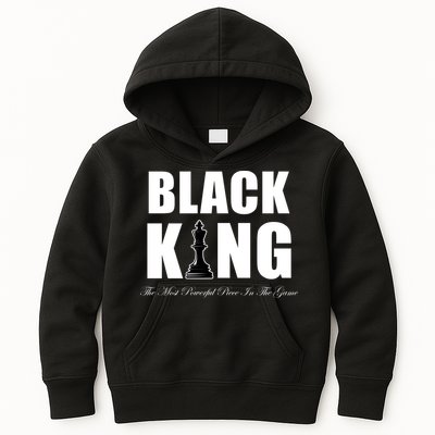 Black King The Most Powerful Piece In The Game African Pride Kids Hoodie