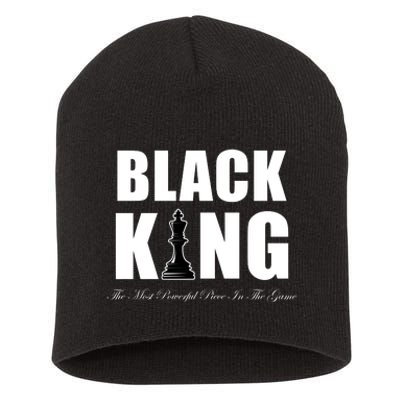 Black King The Most Powerful Piece In The Game African Pride Short Acrylic Beanie