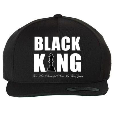 Black King The Most Powerful Piece In The Game African Pride Wool Snapback Cap