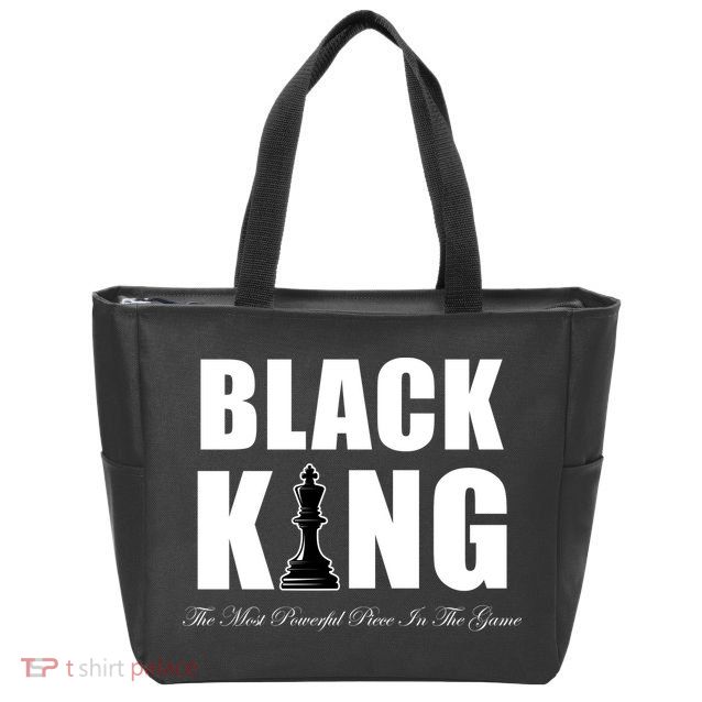 Black King The Most Powerful Piece In The Game African Pride Zip Tote Bag