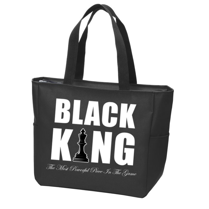 Black King The Most Powerful Piece In The Game African Pride Zip Tote Bag