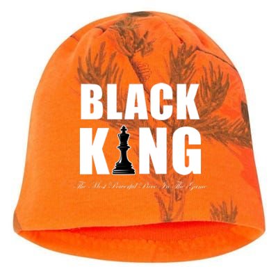 Black King The Most Powerful Piece In The Game African Pride Kati - Camo Knit Beanie