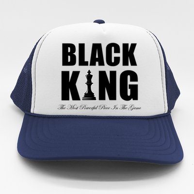 Black King The Most Powerful Piece In The Game African Pride Trucker Hat