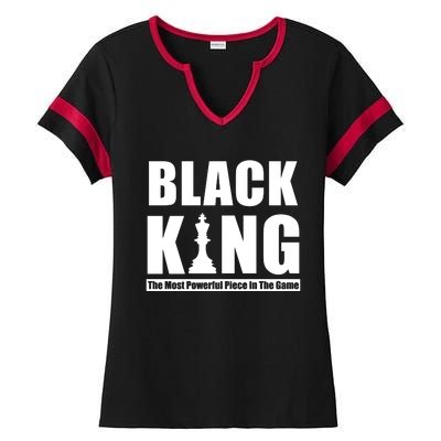 Black King The Most Powerful Piece In The Game Ladies Halftime Notch Neck Tee