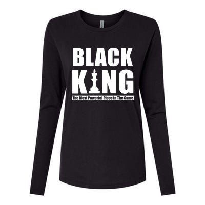 Black King The Most Powerful Piece In The Game Womens Cotton Relaxed Long Sleeve T-Shirt