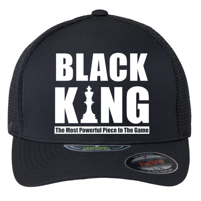 Black King The Most Powerful Piece In The Game Flexfit Unipanel Trucker Cap