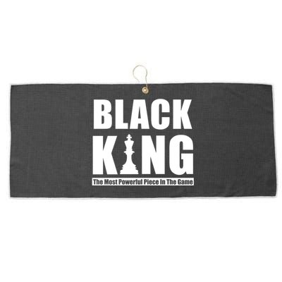 Black King The Most Powerful Piece In The Game Large Microfiber Waffle Golf Towel