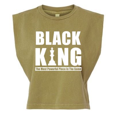 Black King The Most Powerful Piece In The Game Garment-Dyed Women's Muscle Tee