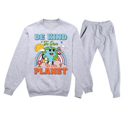 Be Kind To Our Planet Earth Day 2024 54th Anniversary Premium Crewneck Sweatsuit Set