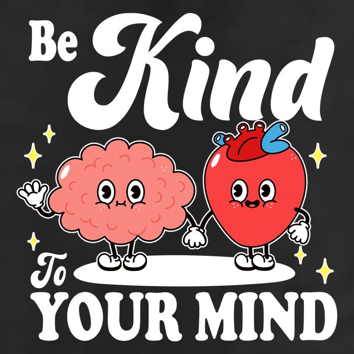 Be Kind To Your Mind Mental Health Awareness 7 Panel Mesh Trucker Snapback Hat