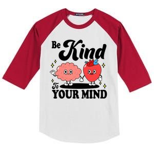 Be Kind To Your Mind Mental Health Awareness Kids Colorblock Raglan Jersey