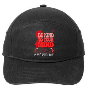 Be Kind To Your Mind Red Ribbon Week Free 7-Panel Snapback Hat