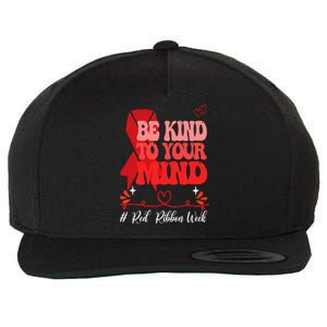 Be Kind To Your Mind Red Ribbon Week Free Wool Snapback Cap