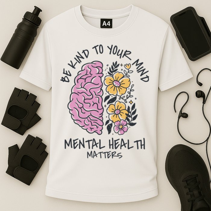 Be Kind To Your Mind Mental Health Matters Cooling Performance Crew T-Shirt