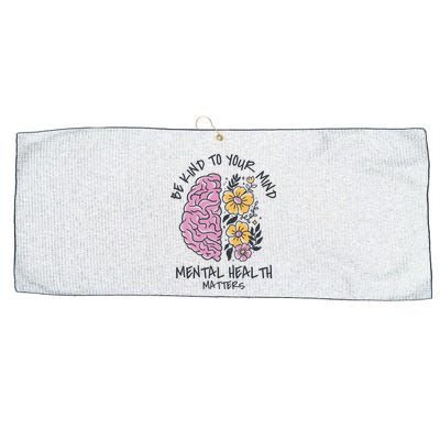 Be Kind To Your Mind Mental Health Matters Large Microfiber Waffle Golf Towel