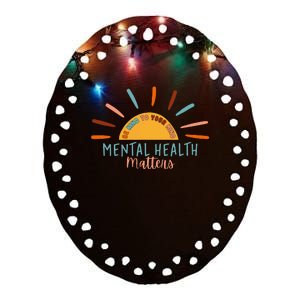 Be Kind To Your Mind Mental Health Matters Awareness Support Ceramic Oval Ornament