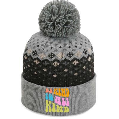 Be Kind To All Kind Quote Retro The Baniff Cuffed Pom Beanie