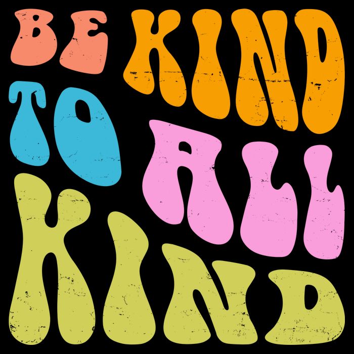 Be Kind To All Kind Quote Retro Sustainable Bucket Hat
