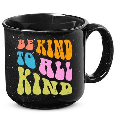 Be Kind To All Kind Quote Retro 15oz Campfire Ceramic Mug