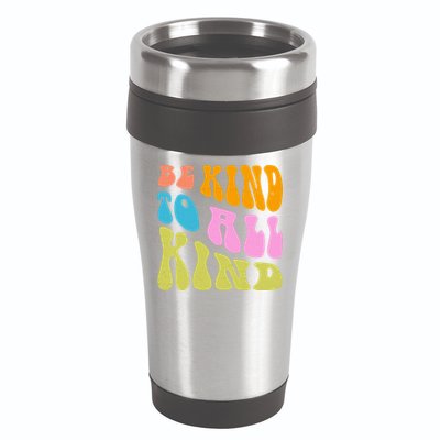 Be Kind To All Kind Quote Retro 16oz Travel Tumbler