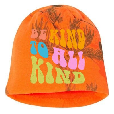 Be Kind To All Kind Quote Retro Kati - Camo Knit Beanie