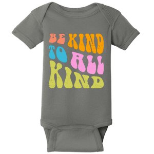 Be Kind To All Kind Quote Retro Baby Bodysuit