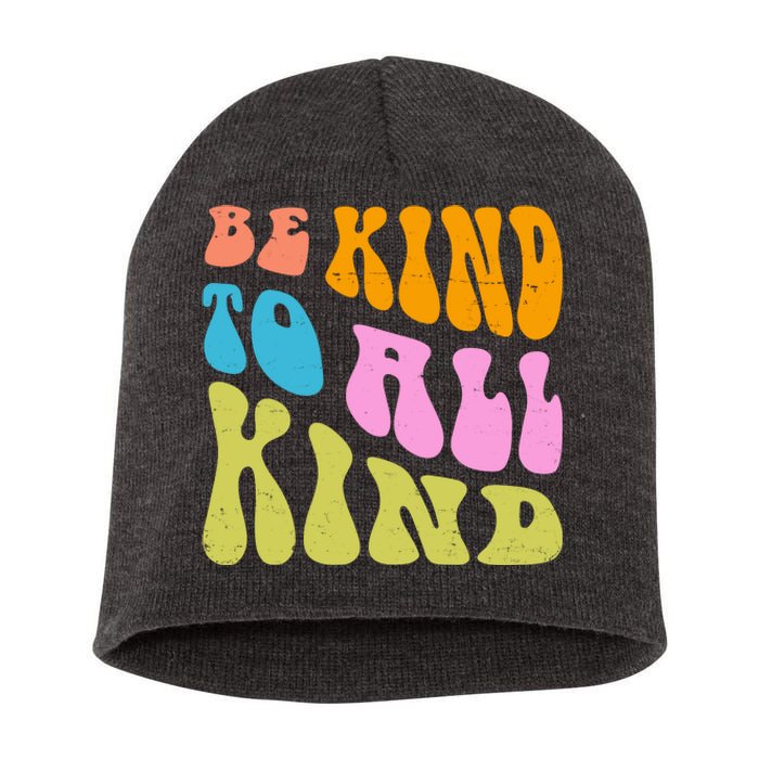 Be Kind To All Kind Quote Retro Short Acrylic Beanie