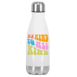 Be Kind To All Kind Quote Retro Stainless Steel Insulated Water Bottle