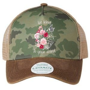 Be Kind To Your Mind Mental Health Matters Brain Wildflowers Legacy Tie Dye Trucker Hat