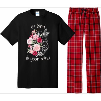 Be Kind To Your Mind Mental Health Matters Brain Wildflowers Pajama Set