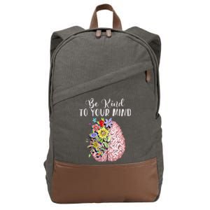 Be Kind To Your Mind Mental Health Awareness Month Cotton Canvas Backpack