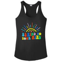 Be Kind To Your Mind Groovy Mental Health Matters Ladies PosiCharge Competitor Racerback Tank