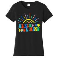 Be Kind To Your Mind Groovy Mental Health Matters Women's T-Shirt