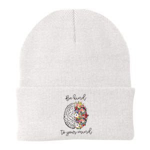 Be Kind To Your Mind Funny Women Mental Health Awareness Knit Cap Winter Beanie