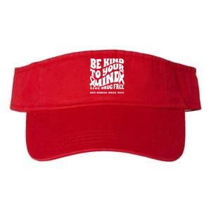 Be Kind To Your Mind Red Ribbon Week Drug Free Valucap Bio-Washed Visor