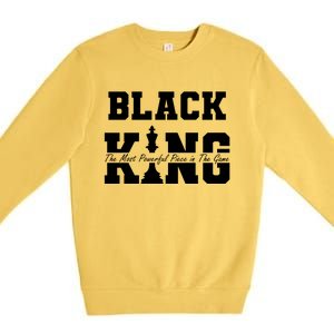 Black King The Most Powerful Piece In The Game Black History Premium Crewneck Sweatshirt