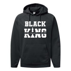 Black King The Most Powerful Piece In The Game Black History Performance Fleece Hoodie