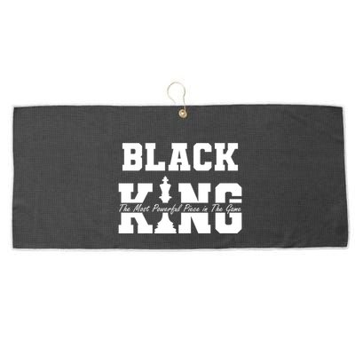 Black King The Most Powerful Piece In The Game Black History Large Microfiber Waffle Golf Towel