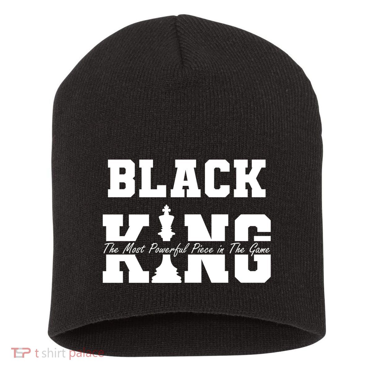 Black King The Most Powerful Piece In The Game Black History Short Acrylic Beanie