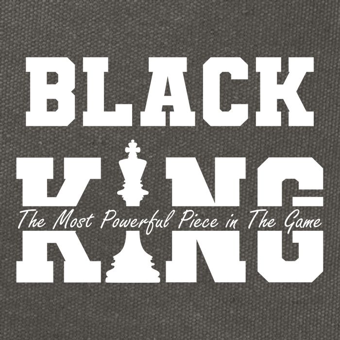 Black King The Most Powerful Piece In The Game Black History Cotton Canvas Backpack